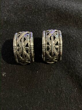 Premier Silver-Tone Celtic Hoop Earrings